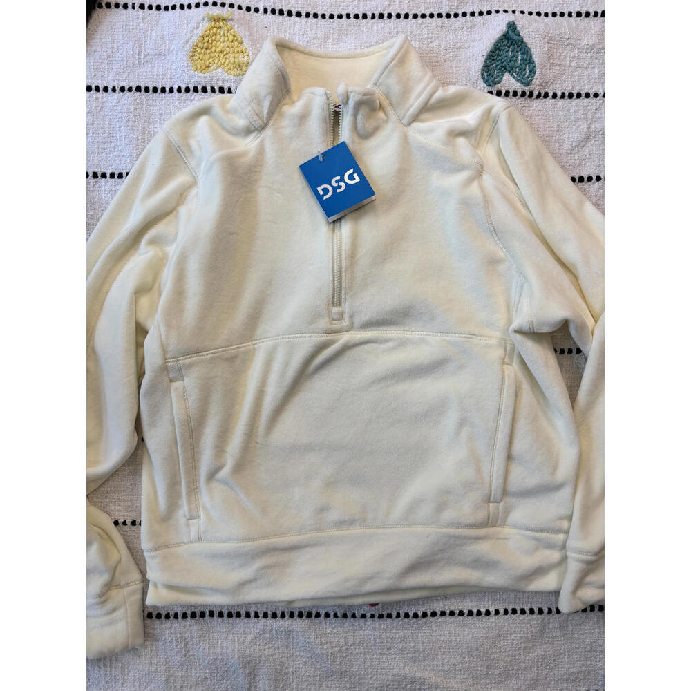 DSG Girl's Half-Zip Fleece Pullover Sweatshirt Lemon Sorbet Size‎ XL (16)